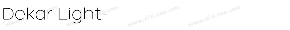 Dekar Light字体转换